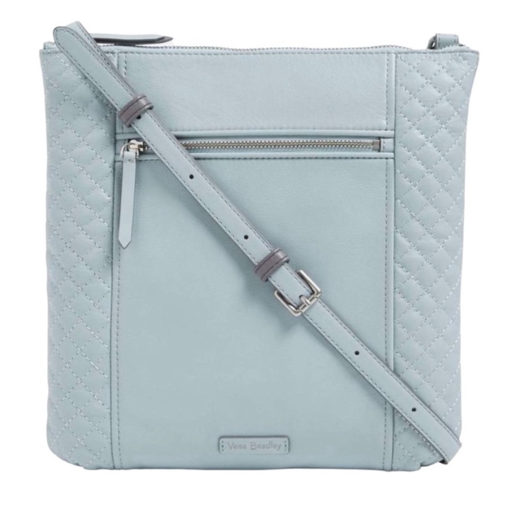 Vera Bradley Light Blue Quilted Leather Crossbody Bag💙👜
